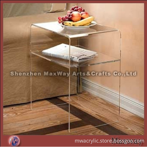 Modern and clear acrylic tea table
